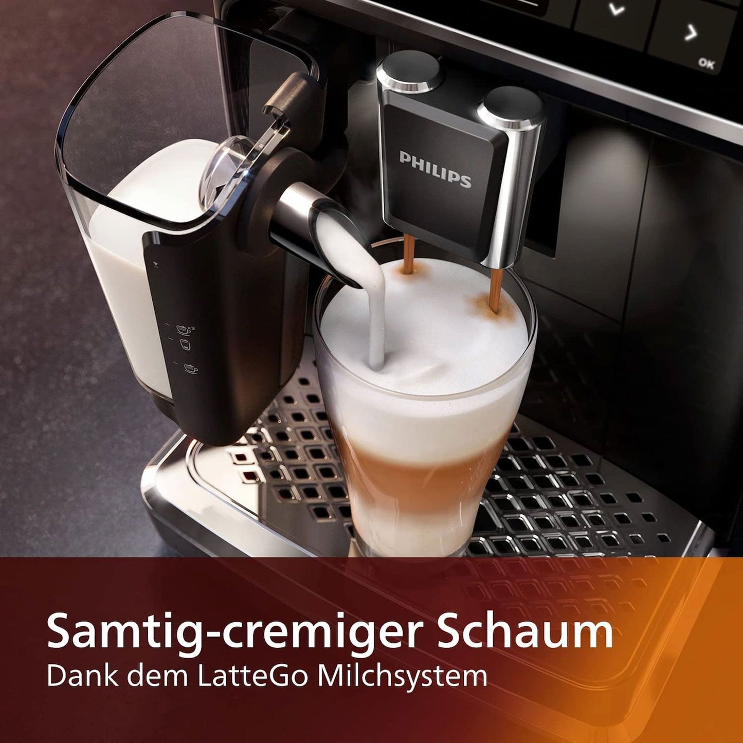 Series 5500 Latte Go EP5541/50  Kaffeevollautomat - mit Milchaufschäumer 15 bar 1,8 l 275 g (Schwarz)